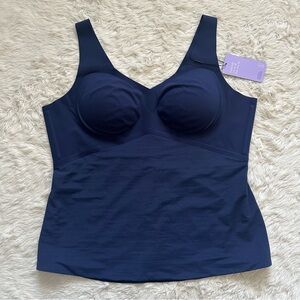 Honeylove Shapewear LiftWear Tank Bra Top Navy Blue Plus Size Sz 3X NWT New